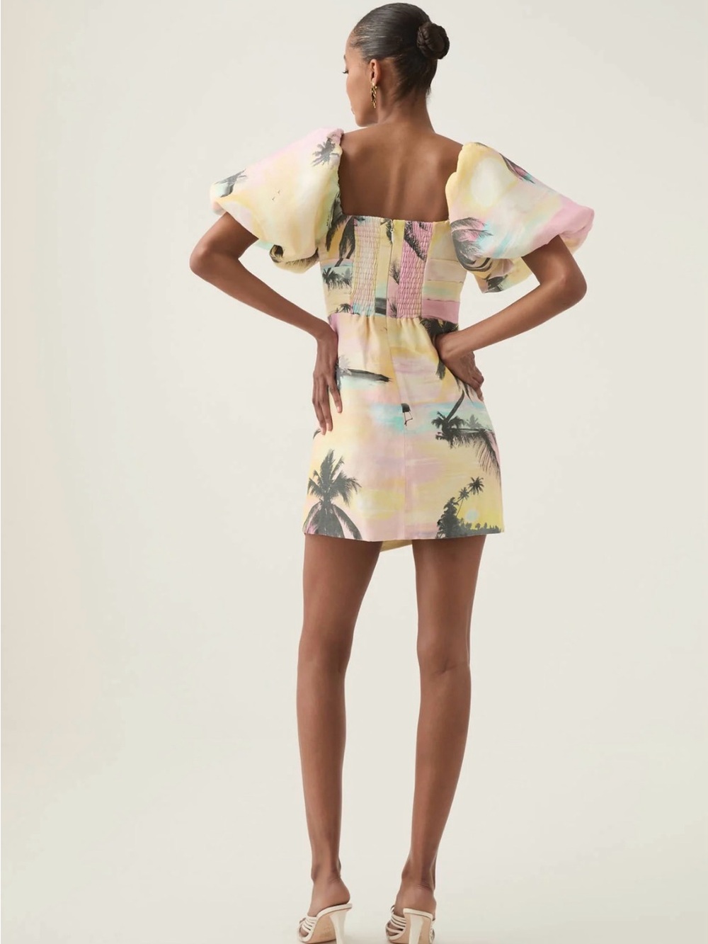 Aje linen Tropical Print Dress US12/AU16 - Picture 7 of 9